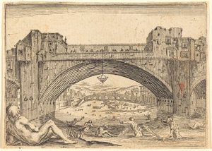 Ponte Vecchio, Florence door Jacques Callot