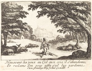 Bidden om goddelijke hulp door Jacques Callot