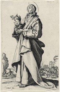 Sint Johannes de Evangelist uit Les Grands Apôtres, 1631 door Jacques Callot
