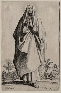 Salvatoris Beatae Mariae Virginis Sanctorum Apostolorum Icones/Les Grands Apôtres: La Sainte Vierge door Jacques Callot