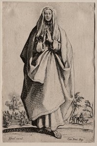 Salvatoris Beatae Mariae Virginis Sanctorum Apostolorum Icones/Les Grands Apôtres: La Sainte Vierge door Jacques Callot