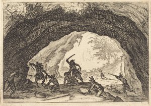 Soldaten Aanvallende Rovers door Jacques Callot
