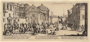 Ziekenhuis, blad 15 van de reeks "De gruwelen van de oorlog" door Jacques Callot