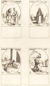 St. Alexander Carbonarius; St. Clara; St. Digna en metgezellen; St. Concordia door Jacques Callot