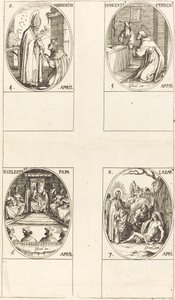 St. Ambrosius; St. Vincent Ferrer; St. Celestin; St. Lazarus