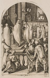 Sint-Basilius viert het misoffer, uit de serie „Afbeeldingen van Rome“ door Jacques Callot