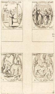 St. Benignus; Feest van Allerheiligen; Herdenking van de Doden; St. Hubertus door Jacques Callot