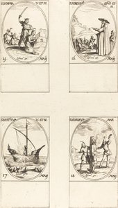 St. Dympna, St. Peregrinus, St. Restituta, St. Dioscorus door Jacques Callot