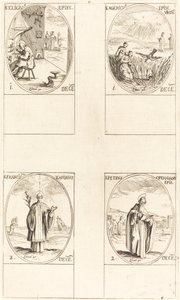 St. Eligius; St. Agericus; St. Franciscus Xaverius; St. Petrus Chrysologus door Jacques Callot