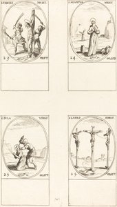 St. Fidelis; St. Agapetus; St. Dula; St. Latro Dimas door Jacques Callot