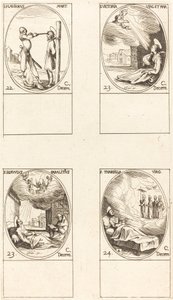 St. Flavian; St. Victoria; St. Servulus; St. Tharsilla door Jacques Callot