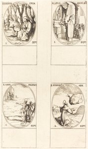 St. Giles; St. Lupus; St. Anne; St. Nonnosus door Jacques Callot