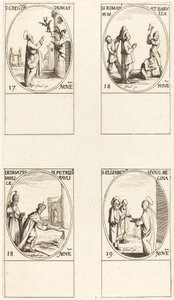 St. Gregorius; Sts. Romanus & Barulla; Inwijding van de Basilieken van SS. Petrus & Paulus door Jacques Callot