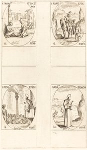 St. Martinus; St. Tryphon en Metgezellen; St. Renatus; St. Didacus door Jacques Callot