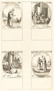 St. Maurus; St. John Calybite; St. Marcellus; St. Honoratus door Jacques Callot