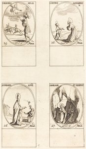 St. Mercurius; St. Petrus van Alexandrië; St. Conrad; Sts. Barlaam en Josaphat door Jacques Callot