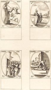 St. Pantaleon; St. Nazarius en Celsus; St. Martha; St. Beatrice door Jacques Callot