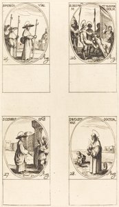 St. Patricia, Sts. Secundus en Alexander, St. Cesarius, St. Augustinus door Jacques Callot