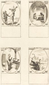 St. Simeon; St. Gabinius; St. Eucharius; St. Silvanus door Jacques Callot