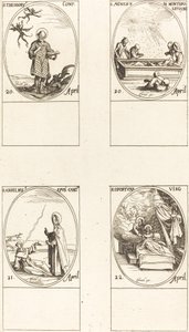 St. Theodorus; St. Agnes van Monte Pulciano; St. Anselme, Aartsbisschop van Canterbury; St door Jacques Callot