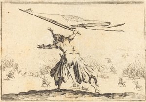 Vaandeldrager door Jacques Callot