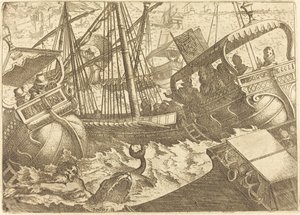 Storm voor de Kust van Barcelona