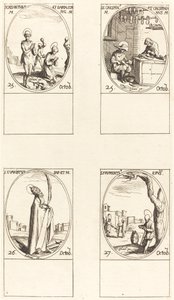 Heiligen Chrysanthus & Daria; Heiligen Crispinus & Crispinianus; Heilige Evaristus; Heilige Frumentius door Jacques Callot