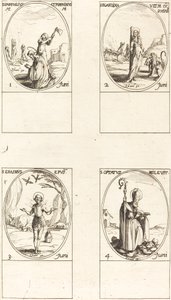 Heiligen Pamphilius en Porphyrius; Heilige Blandina en Metgezellen; Heilige Erasmus; Heilige Optatus door Jacques Callot