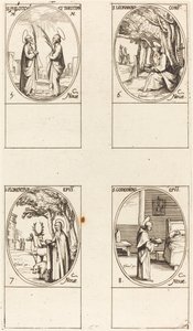 Heiligen Philoteus en Theotimus; St. Leonard; St. Florentinus; St. Godfrey door Jacques Callot