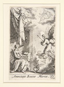 De Aankondiging, nr. 5 uit Het Leven van de Maagd door Jacques Callot