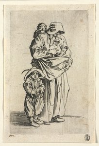De Bedelaars: Een Moeder en Haar Drie Kinderen, c. 1623 door Jacques Callot