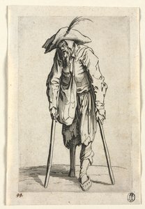 De Bedelaars: Bedelaar met Houten Been, c. 1623 door Jacques Callot