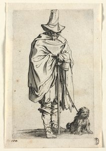 De bedelaars: Blinde man met zijn hond