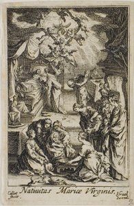 De geboorte van de Maagd Maria, uit Het leven van de Maagd