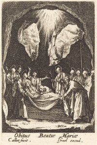 De begrafenis van de Maagd, in of na 1630 door Jacques Callot