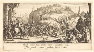 Het dragen van het kruis door Jacques Callot