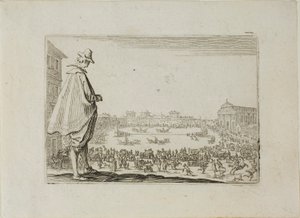 De wagenrennen bij Santa Maria, uit De Caprices door Jacques Callot