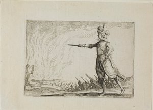 De commandant te voet, uit De caprices door Jacques Callot