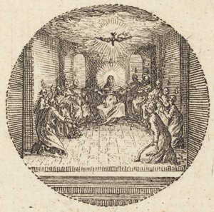 De nederdaling van de Heilige Duif door Jacques Callot