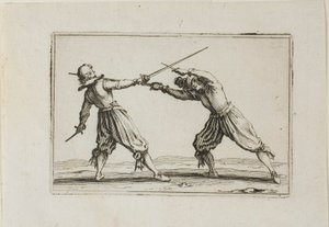 Het Duel met Zwaarden en Dolken, uit De Caprices door Jacques Callot