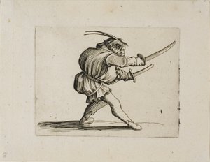 De duellist met twee zwaarden, uit Varie Figure Gobbi