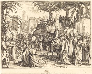 De intocht in Jeruzalem door Jacques Callot