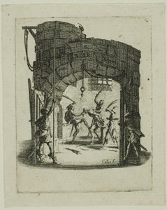 De geseling, uit De kleine passie door Jacques Callot