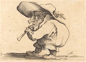 De Flageolet Speler door Jacques Callot