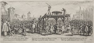 De Grote Ellende van de Oorlog: Executie op het Rad door Jacques Callot