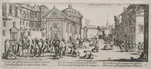 De Grote Ellende van de Oorlog: Het Ziekenhuis door Jacques Callot