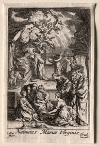 Het leven van de Maagd: De geboorte van de Maagd door Jacques Callot
