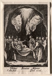 Het Leven van de Maagd: De Graflegging van de Maagd door Jacques Callot