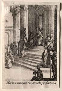 Het Leven van de Maagd: De Presentatie van de Maagd in de Tempel door Jacques Callot