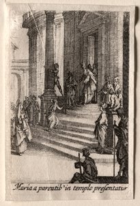 Het Leven van de Maagd: De Presentatie van de Maagd in de Tempel door Jacques Callot
